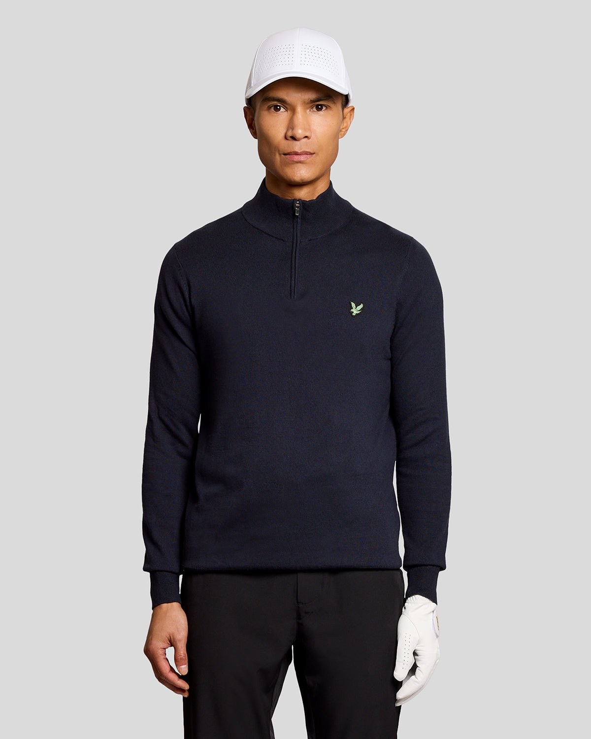 LYLE & SCOTT GOLF POLYBLEND QUARTER ZIP JUMPER - DARK NAVY