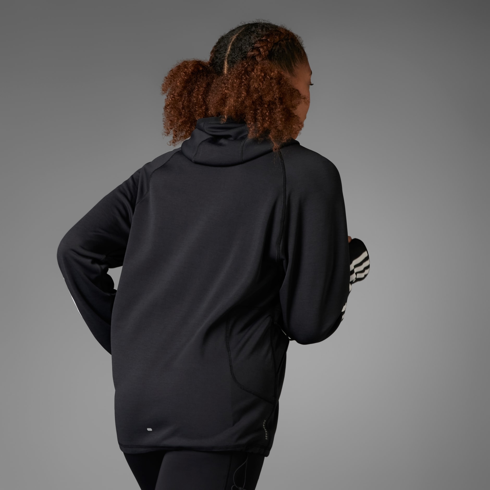 ADIDAS OWN THE RUN E 3S HOODIE BLACK