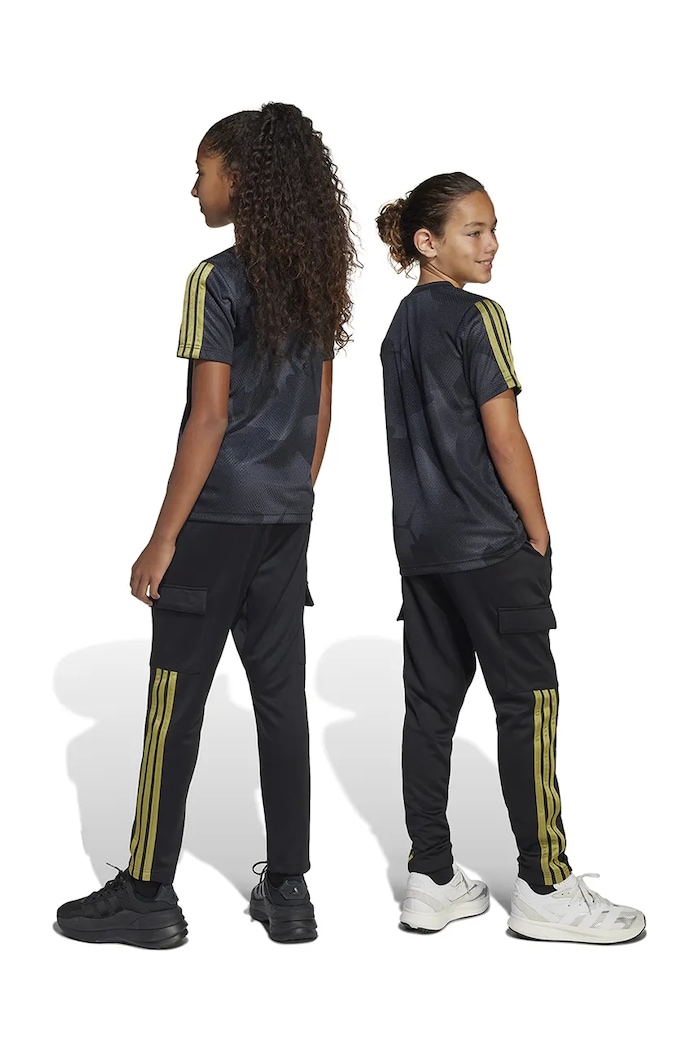 ADIDAS CARGO TRACKSUIT BOTTOMS JUNIOR - BLACK