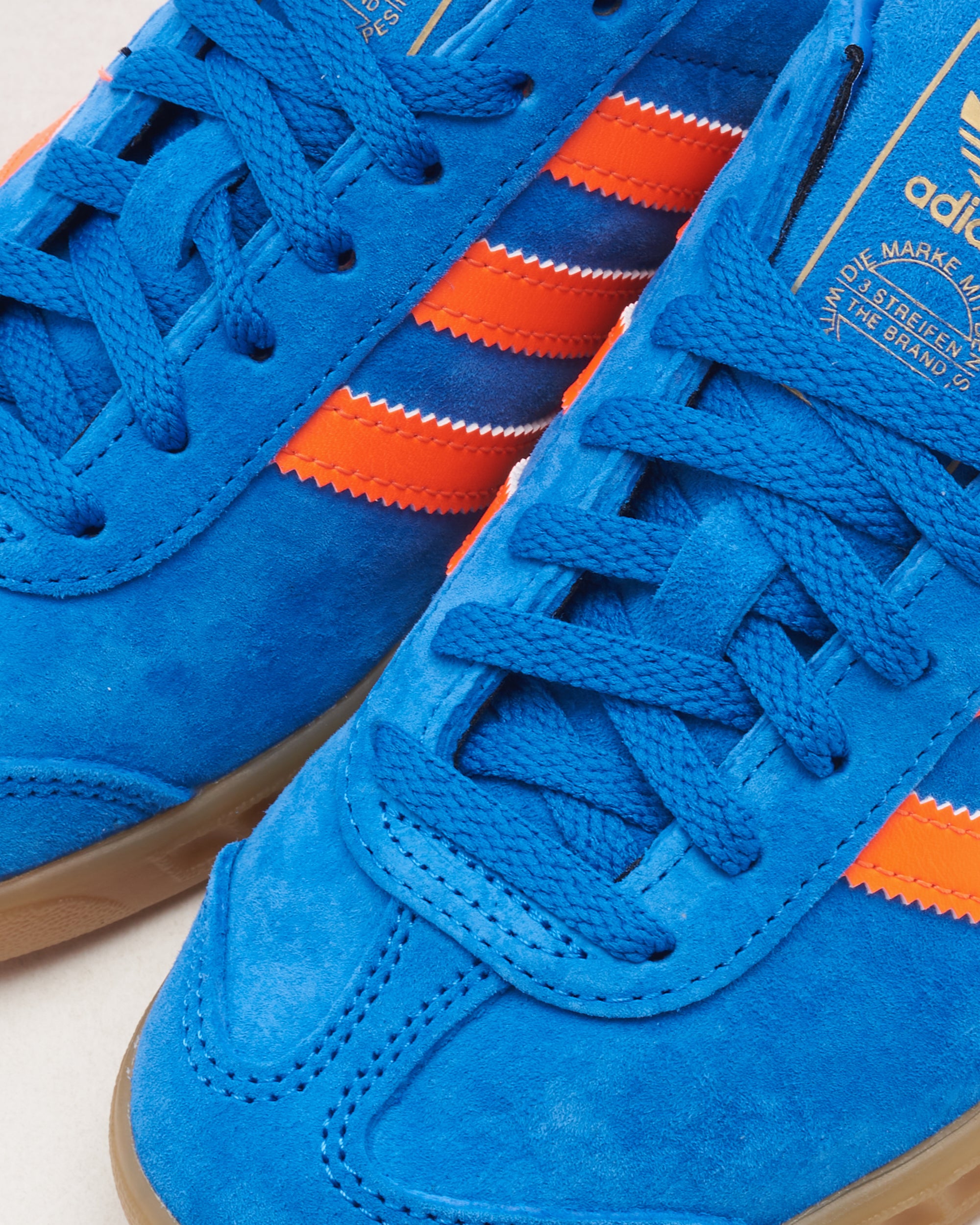 ADIDAS ORIGINALS HAMBURG W TRAINERS - BLUE BIRD/SOLAR ORANGE/GUM