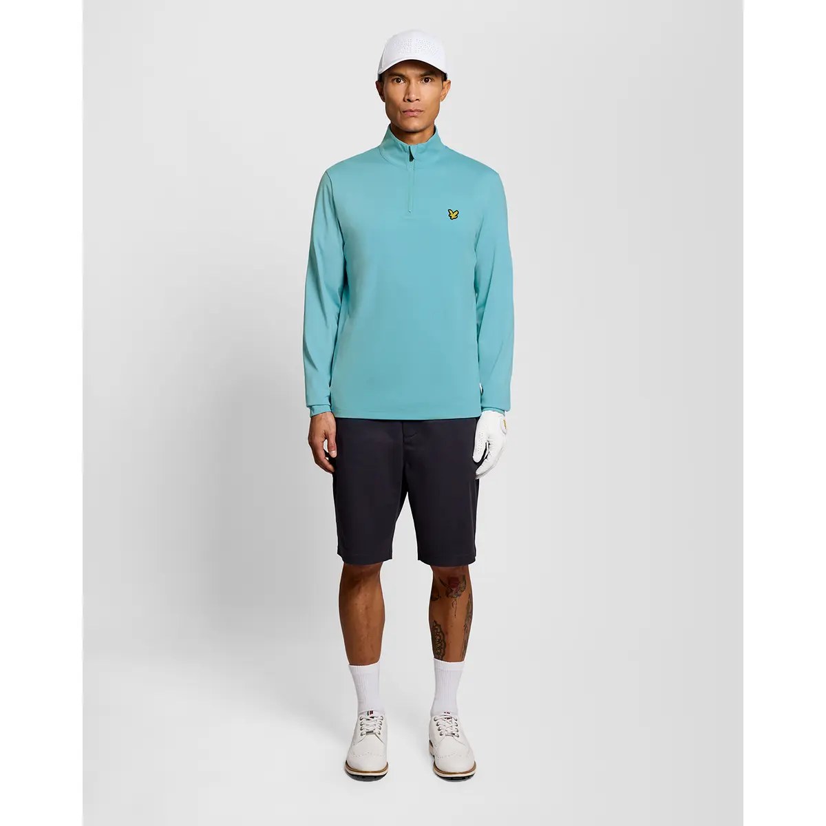 LYLE & SCOTT GOLF CORE QUARTER ZIP MIDLAYER - AQUAMARINE BLUE