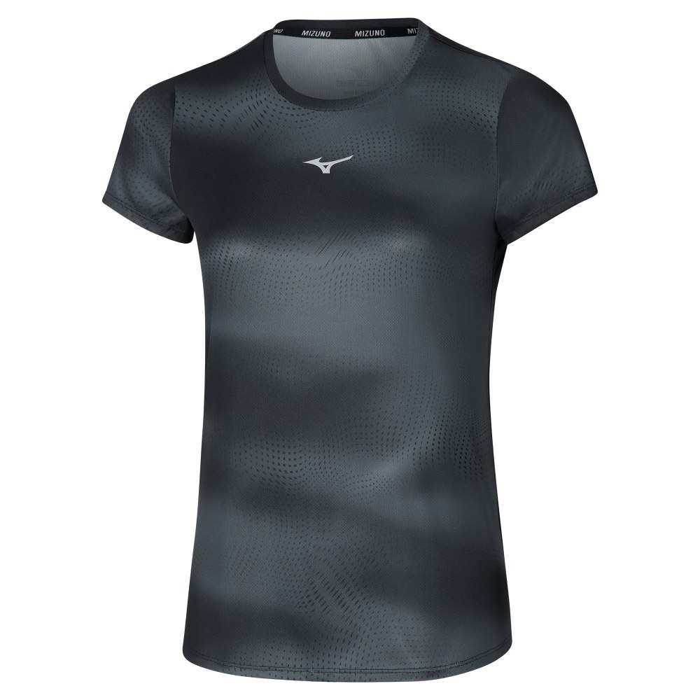 MIZUNO WOMENS CORE GRAPHIC TEE - BLACK