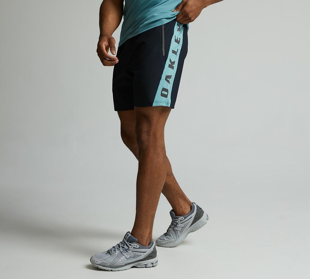 OAKLEY TRAINING SIDE PANEL SHORT - BLACKOUT / PACIFIC