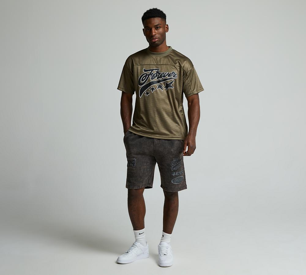 FOREVER CLUB BACKER MESH TEE - KHAKI
