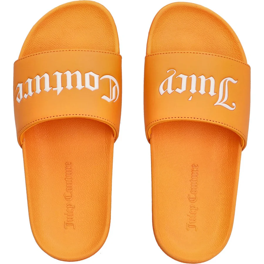 JUICY COUTURE CARMEN COLLEGIATE SLIDE - PAPAYA