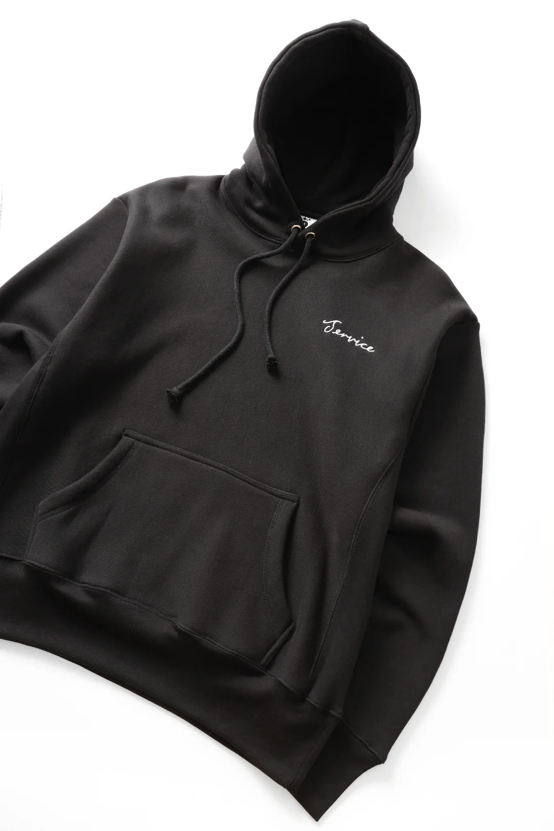 SERVICE WORKS SCRIPT LOGO HOODIE - BLACK