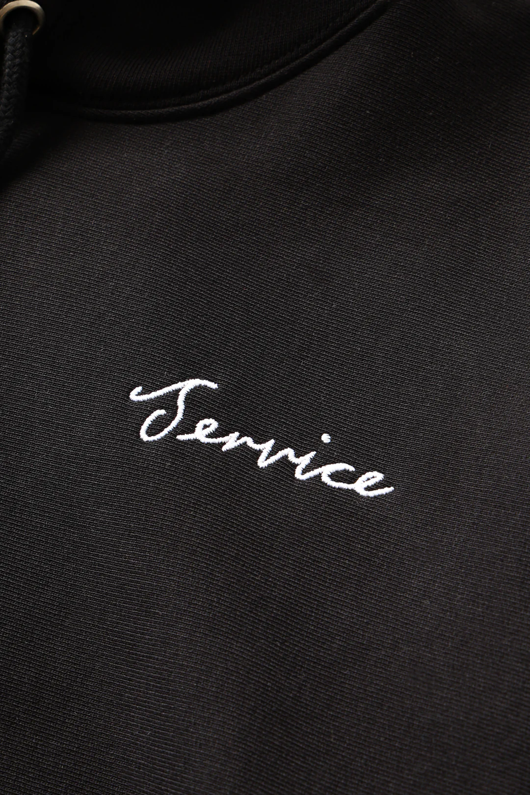 SERVICE WORKS SCRIPT LOGO HOODIE - BLACK