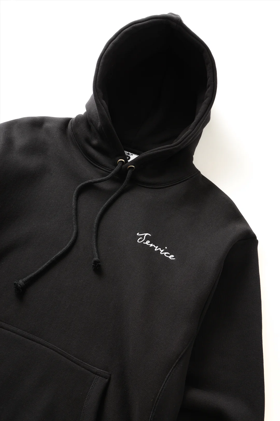 SERVICE WORKS SCRIPT LOGO HOODIE - BLACK