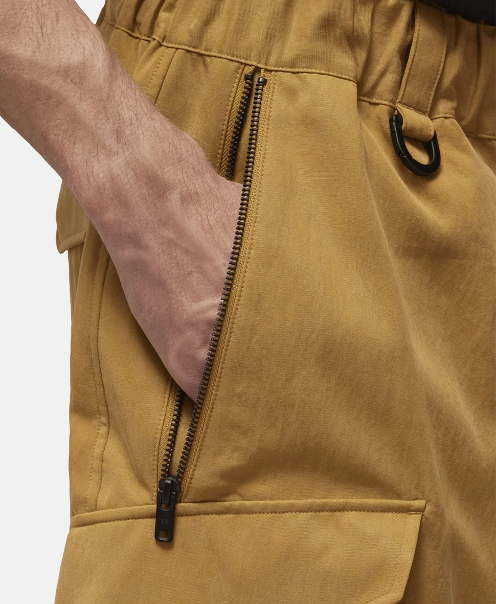 ADIDAS Y-3 WASHED TWILL MENS CASUAL SHORTS