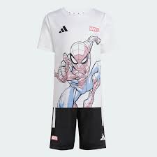 ADIDAS MARVEL SPIDER-MAN T-SHIRT SET KIDS - WHITE