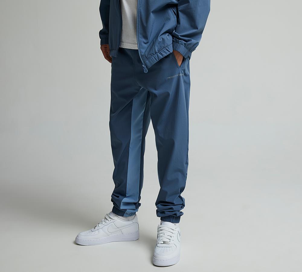 MERCIER OG BADGE 2 TONE WOVEN PANT - PETROL / BLUE
