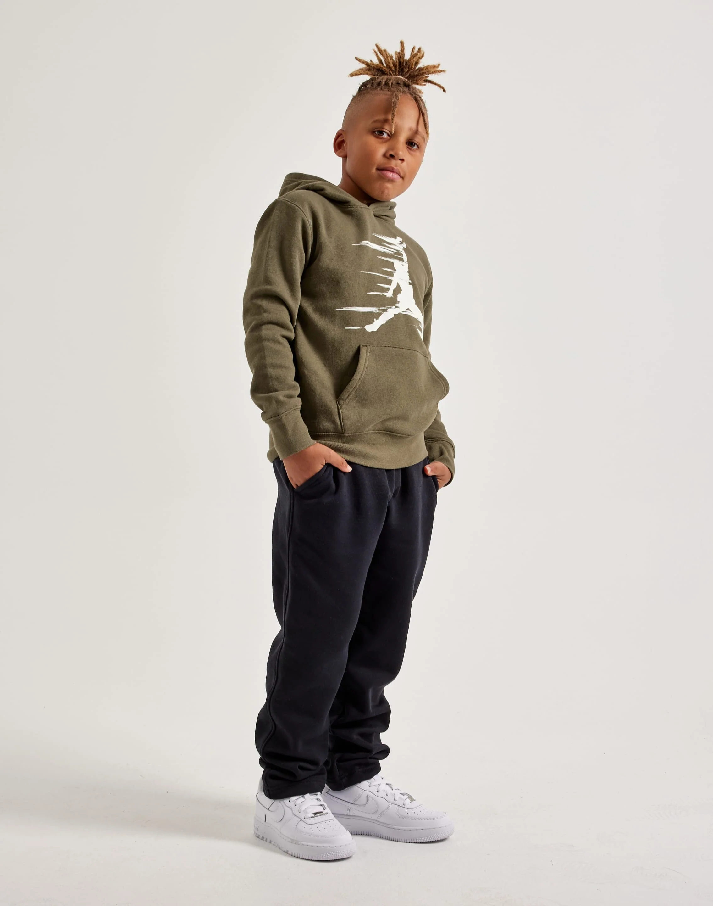 JORDAN FLIGHT MVP MOTION FLC HOOD - MEDIUM OLIVE
