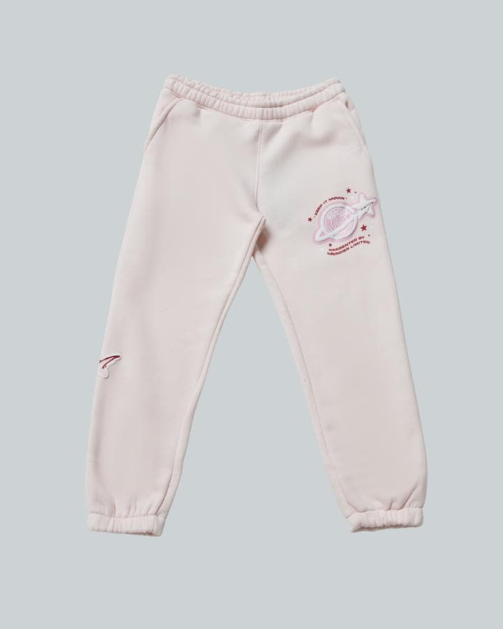 MERCIER G ORBIT CUFF FLC PANT - PINK / WHT/ RED
