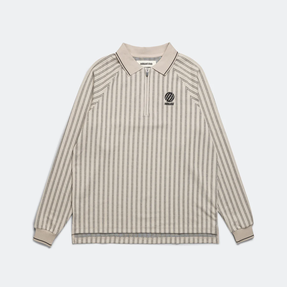 METALWOOD RIBBED LS POLO - TAN