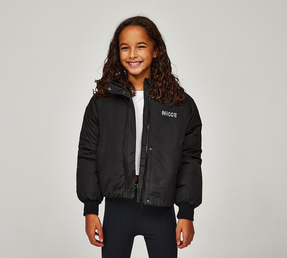 NICCE JUNIOR GIRLS MYLEE HOODED JACKET - BLACK