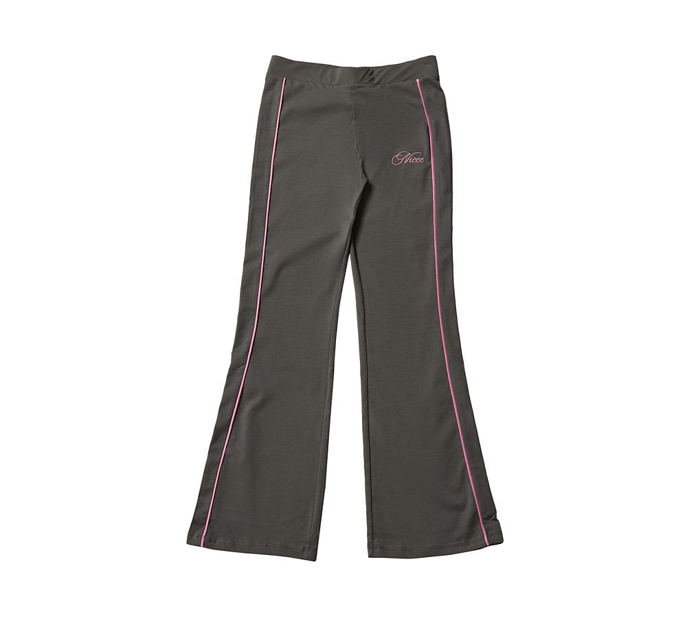 NICCE FLARE LEGGING WITH PIPING - CHARCOAL/PINK