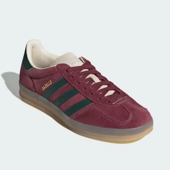 ADIDAS ORIGINALS GAZELLE INDOOR - SHADOW RED/SHADOW GREEN/WONDER WHITE