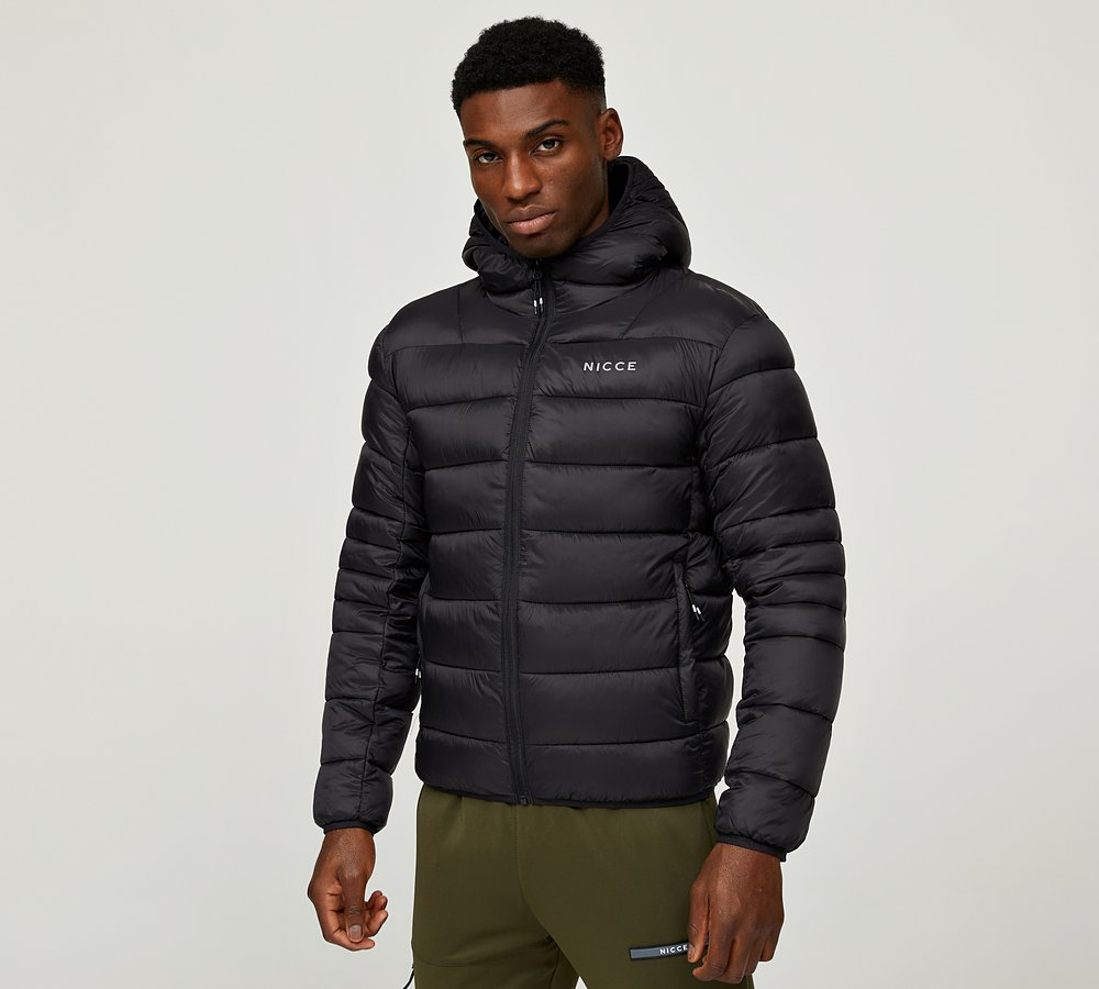 NICCE SKYLINE PUFFER JACKET - BLACK