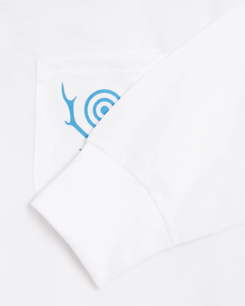 SOUTH2 WEST8 L/S ROUND POCKET TEE - CIRCLE HORN - WHITE