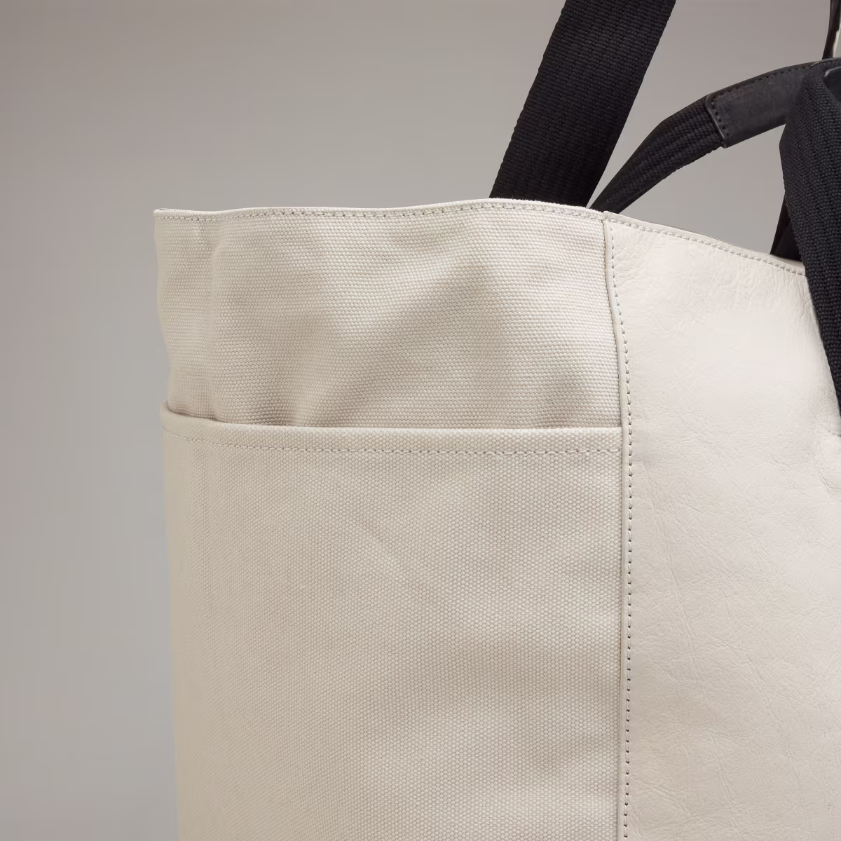 ADIDAS Y-3 LUX LEATHER BAG - TALC